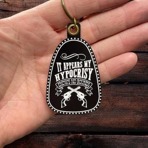 Doc Holliday Quote Keychain: Vintage Western Saddle Tag Style