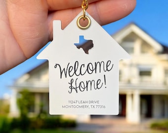 Welcome Home Keychain | New Home Owner Keychain | Closing Gift Keychain | New Home Owner Keychain | Real Estate Agent Gifts