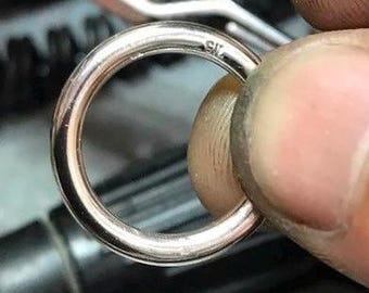 3mm halo stacking ring wedding band hoop ring in solid silver