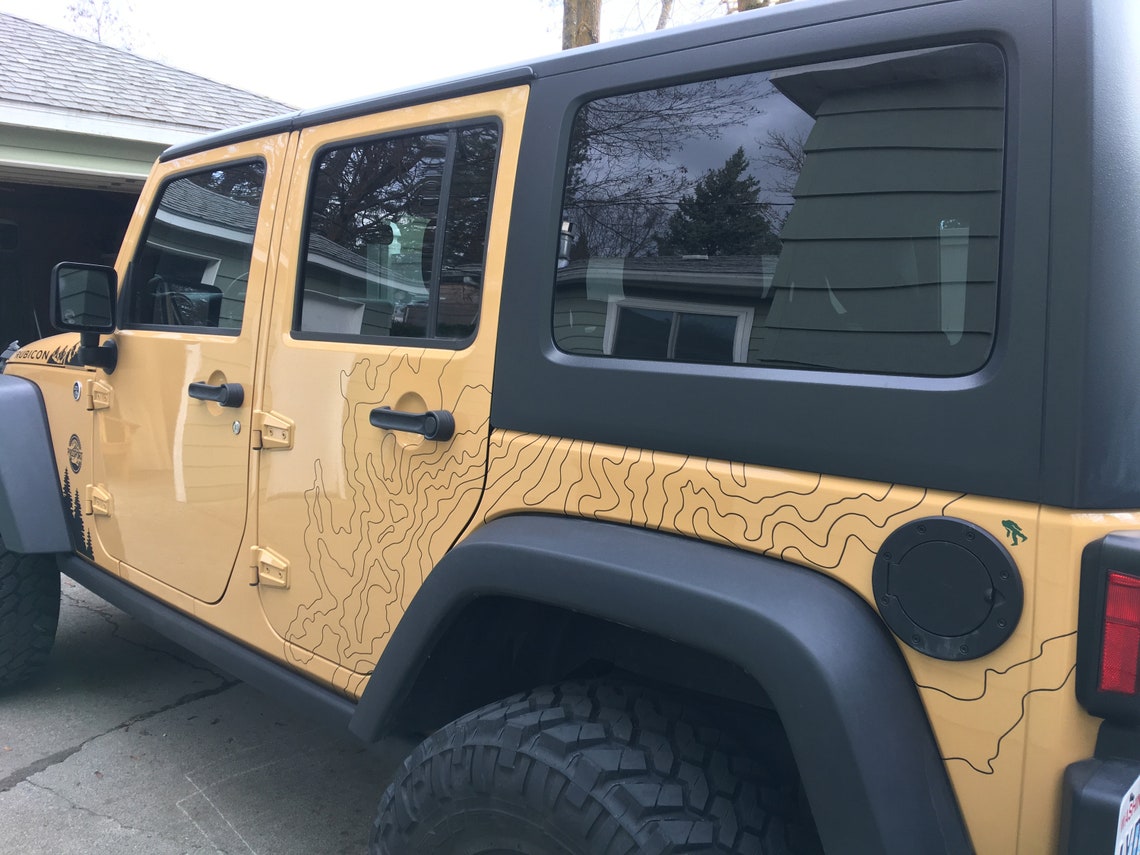 Topographic Map for Jeep Wrangler JK 20072018 and JL Etsy