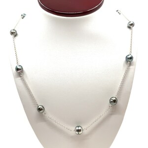 Tahitian Pearl Necklace | Tahitian Pearl Tin Cup Necklace