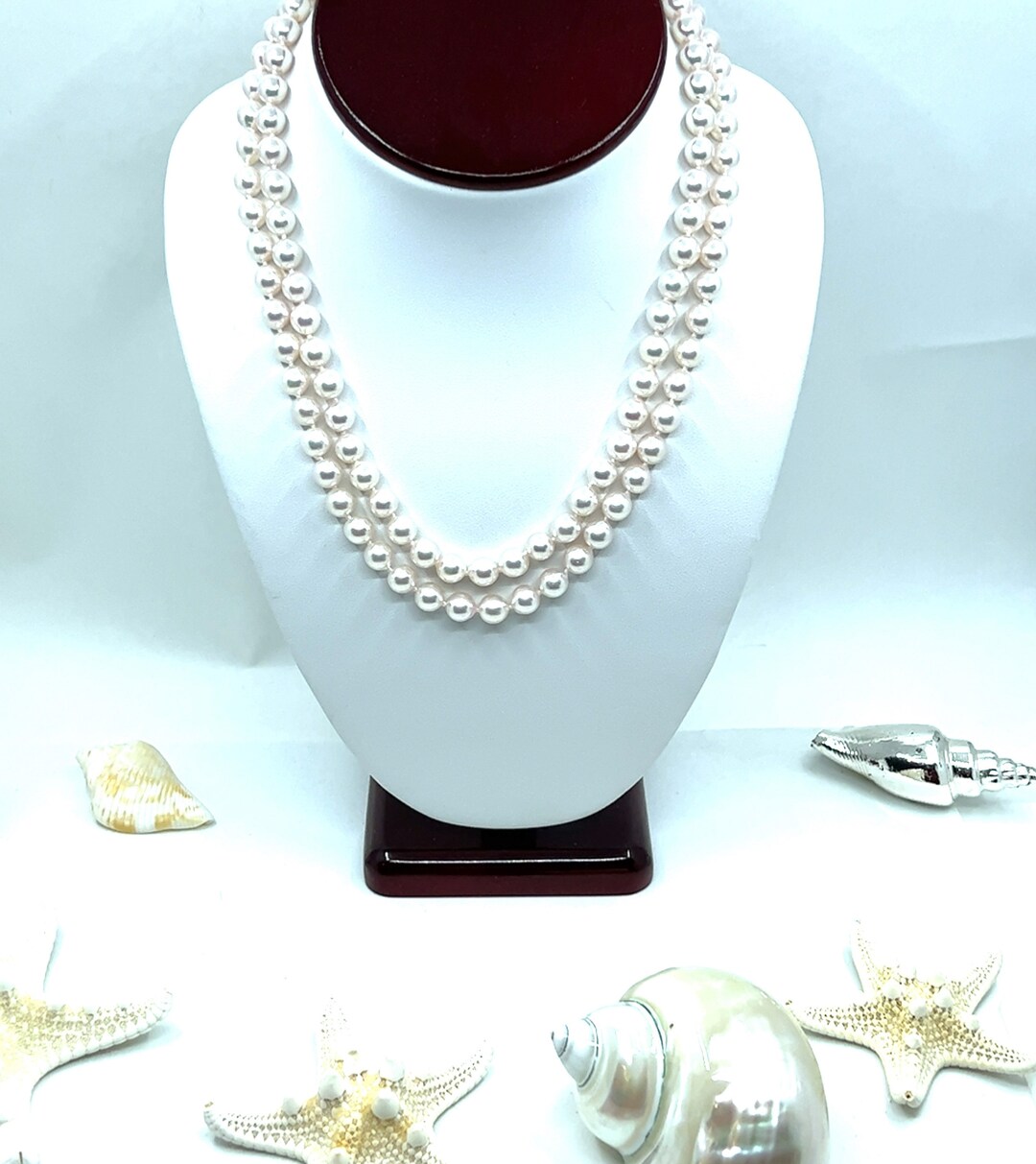 Double strand akoya pearl necklace Clearance
