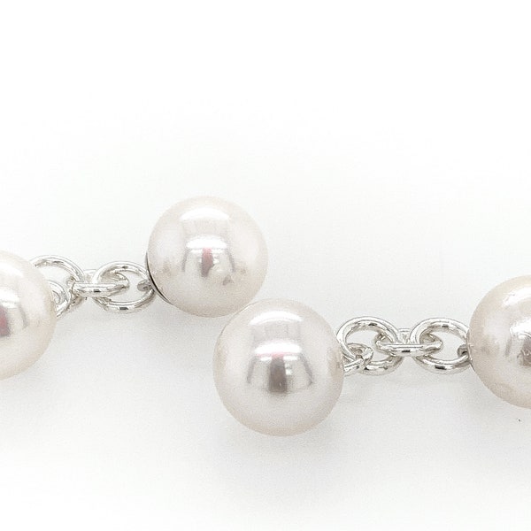 Double Pearl Cufflinks | Pearl Cuff Links | White or Silvery Blue | AAA Pearls | A Great Gift for a Special Guy