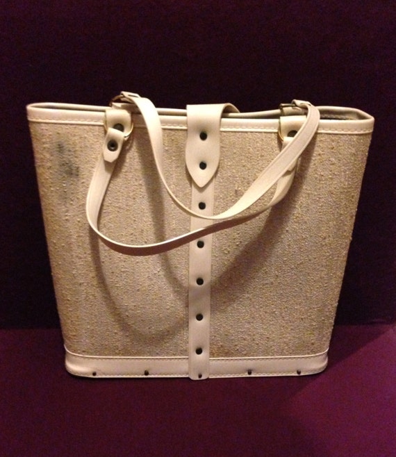 1960s Enid Collins-Style Handbag Bucket Purse Vin… - image 3