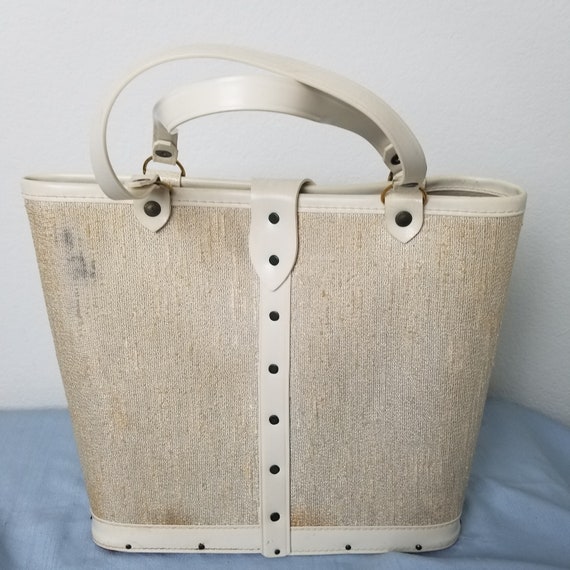 1960s Enid Collins-Style Handbag Bucket Purse Vin… - image 4