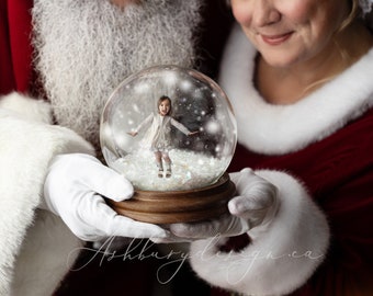 Santa Winter Globe template - Layered Photoshop Template
