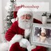 Santa Photoshop Template and PNG - Holding Landscape Frame 