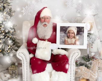 Santa Holding Frame - Photoshop File and PNG