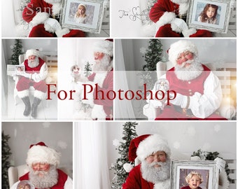 Súper paquete de plantillas digitales de Papá Noel - para Photoshop