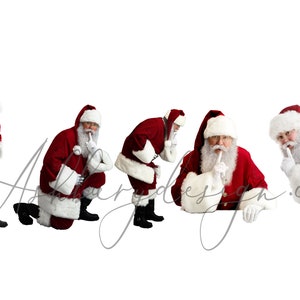 Overlay Bundle Santa -  5 PNG files
