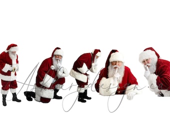 Overlay Bundle Santa -  5 PNG files