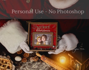 Your image in our Santa Template - Personal Use