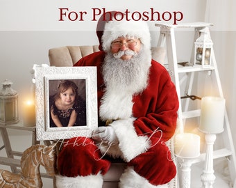 Santa Vertical Frame - Photoshop Template
