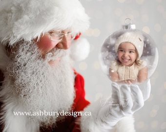 Santa Holding Ornament - Photoshop Template