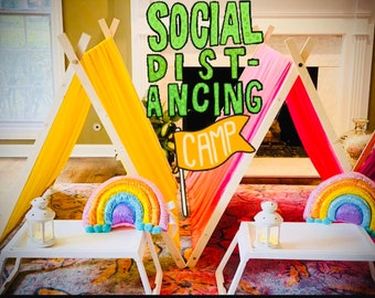 5 Glamping Tents, Glamping Party, Glamping Birthday, Birthday Party, Girls Birthday, Camping, Camping Party,