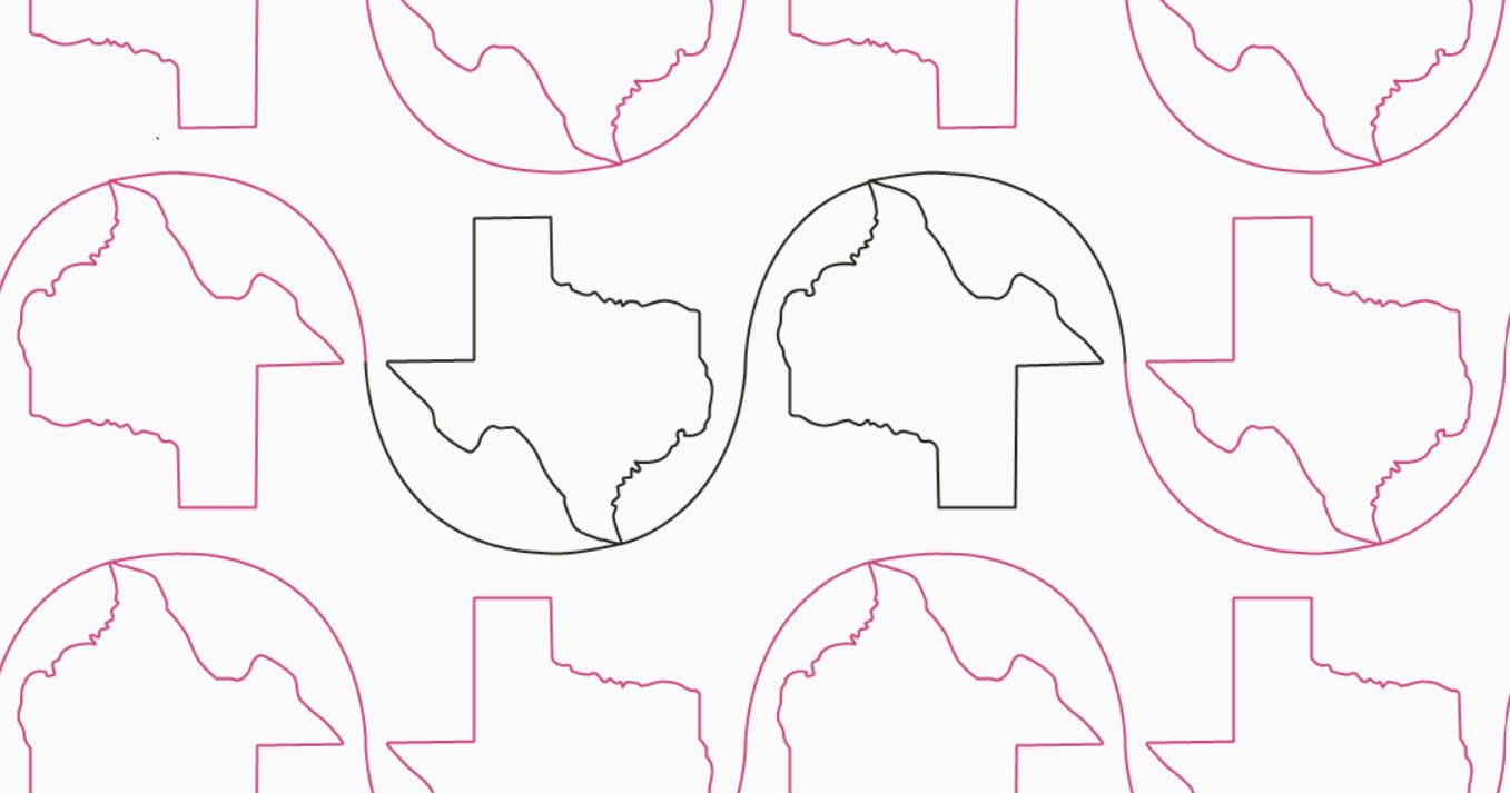 Texas State Longarm Quilting Digital Pantograph Used in E2E (edge to ...