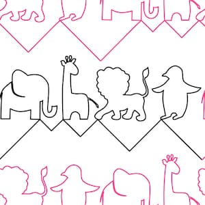 Digitale stroomafnemer met lange arm met dierenzigzagquilten gebruikt bij E2E-quilten (van rand tot rand)