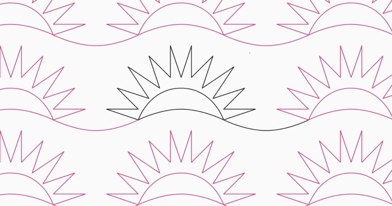Sunrays Longarm Quilting Digital Pantograph Used in E2E (edge to Edge ...