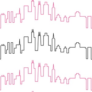 Chicago Skyline Longarm Quilting Digital Pantograph used in E2E (Edge to Edge) Quilting