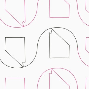 Nevada State Longarm Quilting Digital Pantograph für E2E (Edge to Edge) Quilting