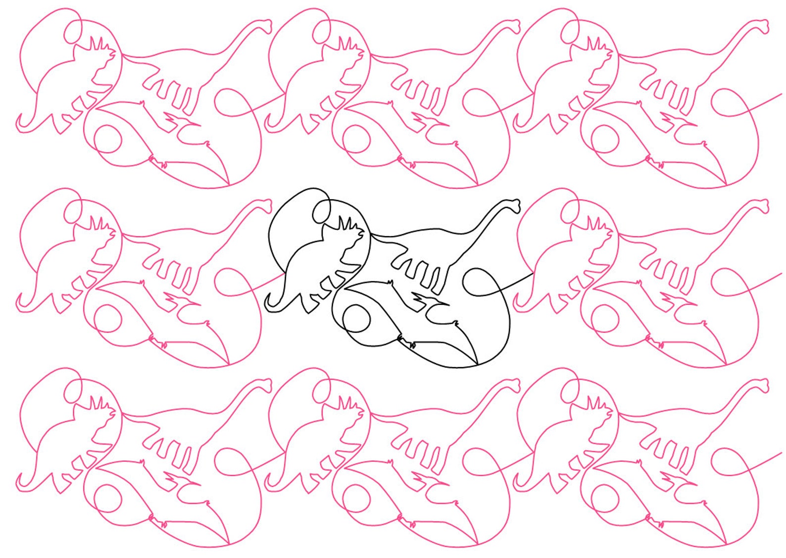 Dino Longarm Quilting Digital Pantograph Used in E2E (edge to Edge ...