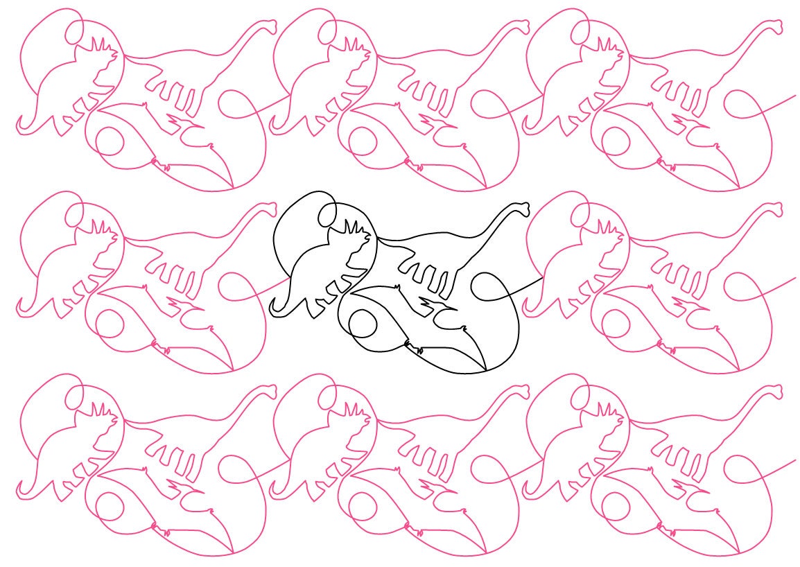 Dino Longarm Quilting Digital Pantograph Used in E2E (edge to Edge ...