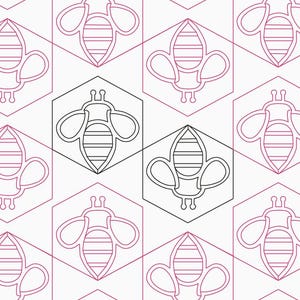 Bee Hive Longarm Quilting Digital Pantograph für E2E (Edge to Edge) Quilting