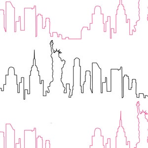 New York Skyline Longarm Quilter Digital Pantograph Download (*With PDF Print at Home option)