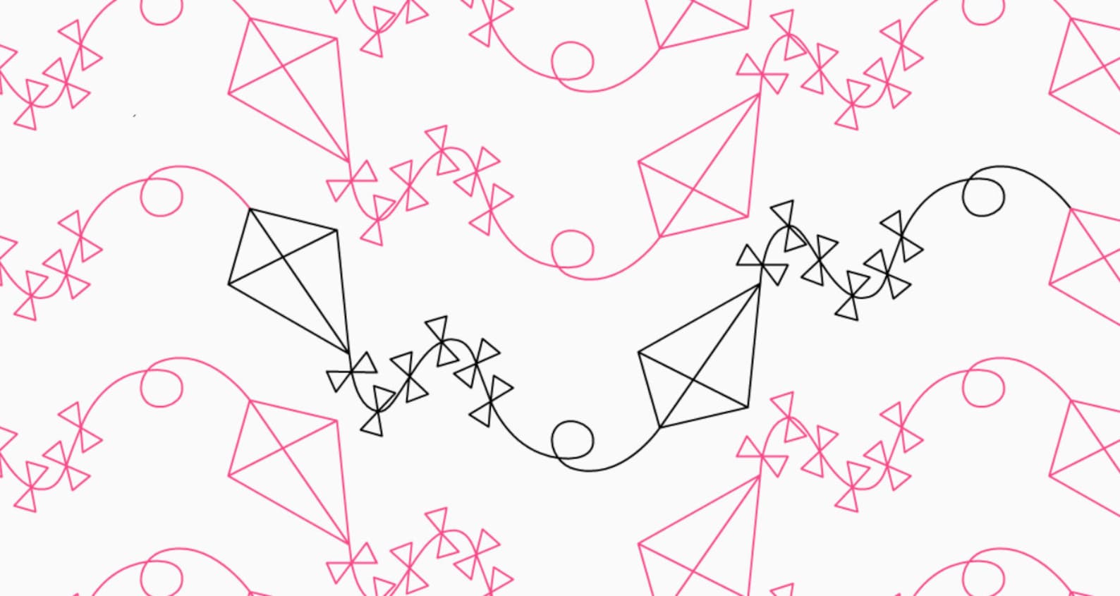 Let's Go Fly a Kite Longarm Quilting Digital Pantograph Used in E2E ...