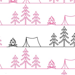 Camping Pack Pantos Longarm Quilting Digital Pantograph used in E2E (Edge to Edge) Quilting