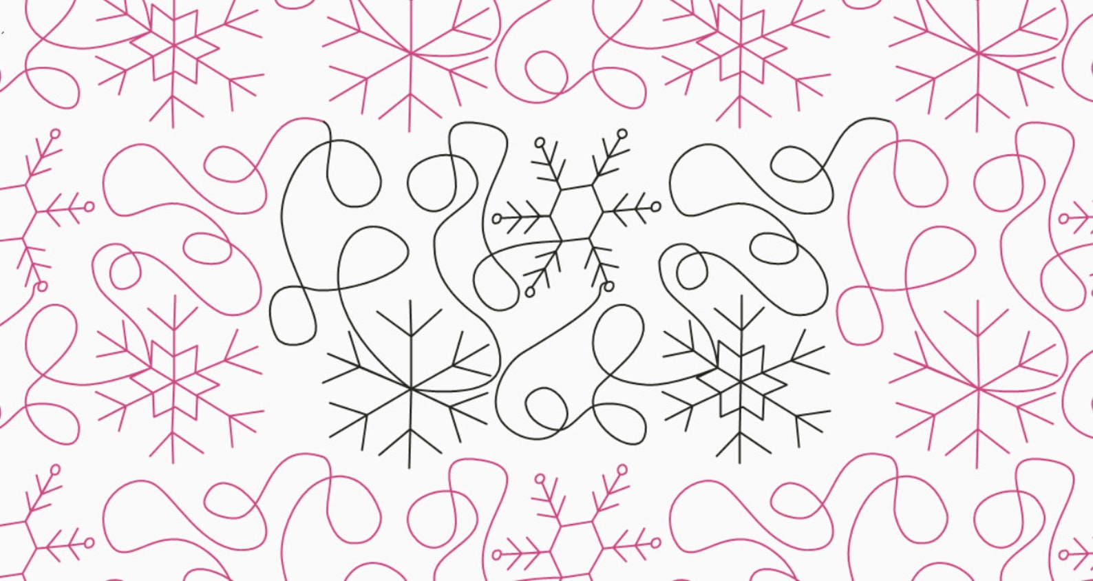 Let It Snow Longarm Quilting Digital Pantograph Used in E2E (edge to ...