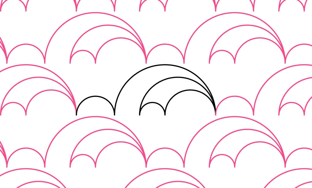 Sunrise in the Clouds Longarm Quilting Digital Pantograph Used in E2E ...