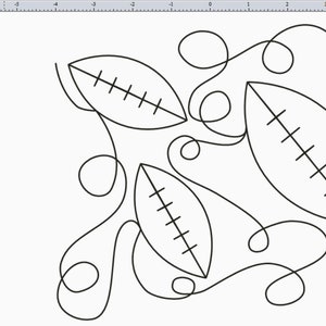 Football Longarm Quilting Digital Pantograph Used in E2E (edge to Edge ...