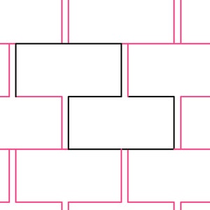 Bricklay Longarm Quilting Digital Pantograph used in E2E (Edge to Edge) Quilting