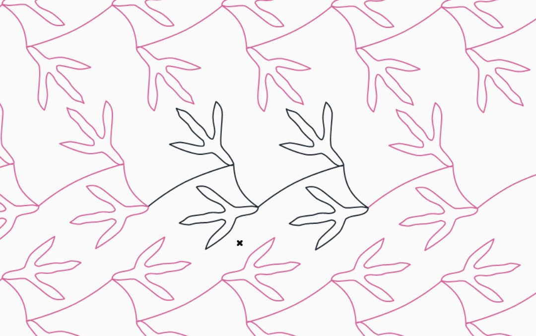 Chicken Feet Longarm Quilting Digital Pantograph Used in E2E (edge to ...