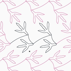 Chicken Feet Longarm Quilting Digital Pantograph used in E2E (Edge to Edge) Quilting