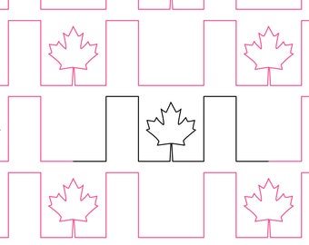 Canada Flag Longarm Quilting Digital Pantograph