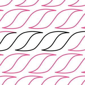 Rope Longarm Quilting Digital Pantograph used in E2E (Edge to Edge) Quilting
