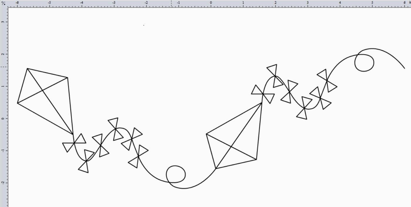 Let's Go Fly a Kite Longarm Quilting Digital Pantograph Used in E2E ...