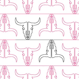 Digitale stroomafnemer met lange arm, Bull Skull, gebruikt bij E2E-quilten (van rand tot rand)
