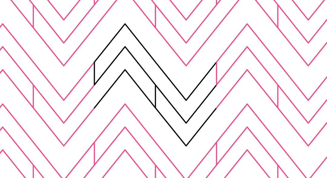 Tiled Chevron Longarm Quilting Digital Pantograph Used in E2E (edge to ...