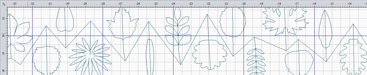 Leaves Longarm Quilting Digital Pantograph Used in E2E edge | Etsy