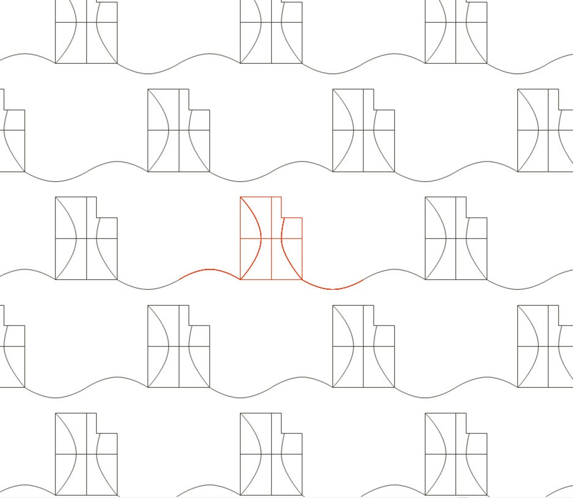 Utah Jazz Basketball Digital Longarm Quilting Pantograph for Etsy