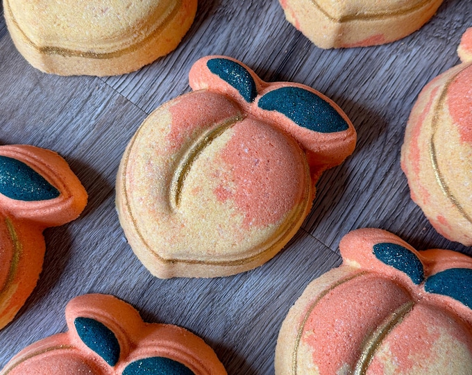 Peach Mango Bellini Bath Bomb: Coconut Milk Powder, Fruity Bath Soak