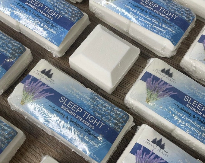 Sleep Tight Shower Steamers * Sinus Relief * Aromatherapy * Calming * Sleepy Time Blend * Sleep Tight * Sleep Assistance * Menthol