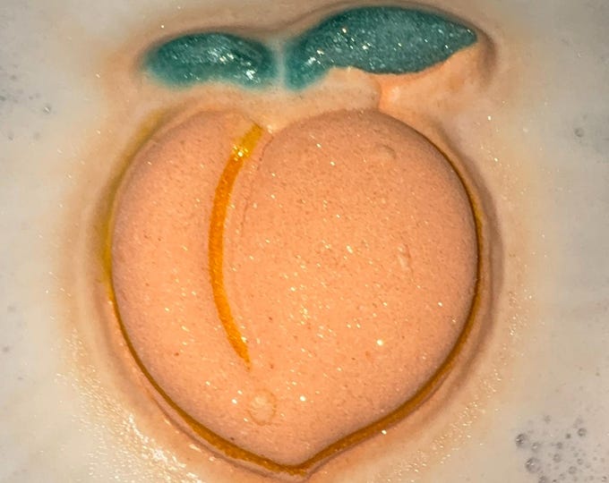 Peach Bellini Bath Bomb * Coconut Milk Powder * Moisturizing *  Fruity Scent  *  Bath Time  *  Bath Soak  *  Fizzy Bath Soak