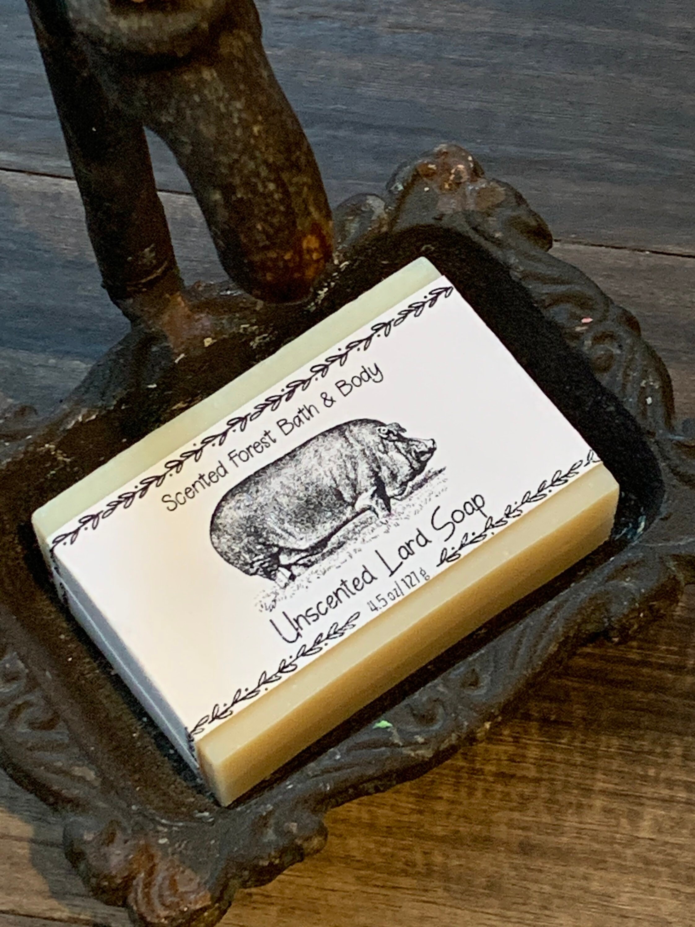 Old Fashioned Lard Soap * Unscented & Naturally Colored