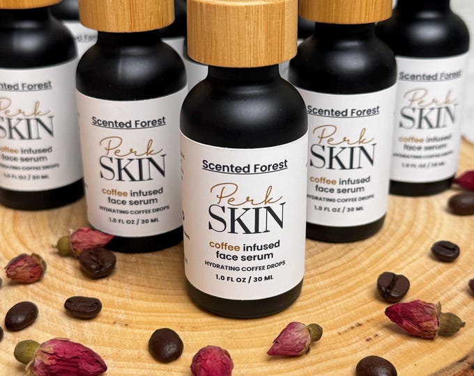 Coffee Infused Black Seed Face Serum * Smooth Fine Lines * Anti-Aging * Face Serum * Face Serum * Hydrating Coffee Drops * All Natural