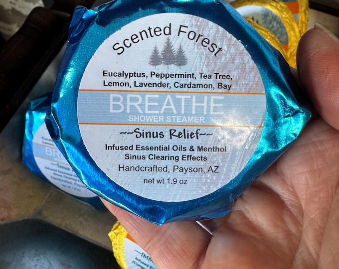 Breathe Shower Steamers  * Sinus Relief * Aromatherapy * Menthol Crystals