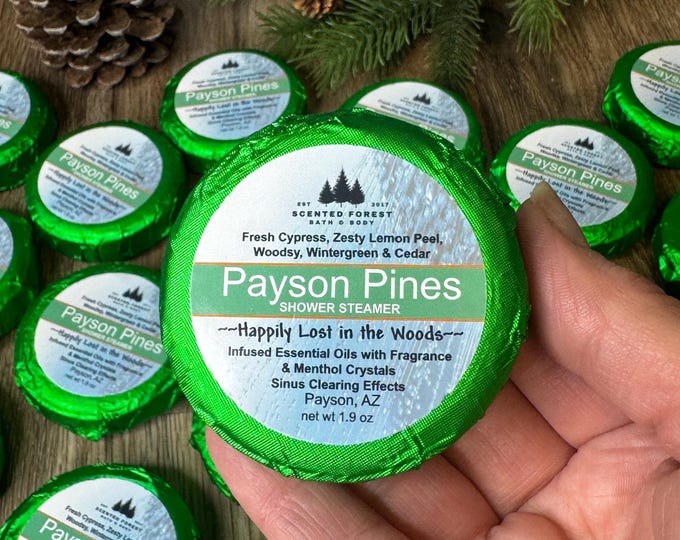 Payson Pines Shower Steamers  * Sinus Relief * Aromatherapy * Happily Lost in the Woods